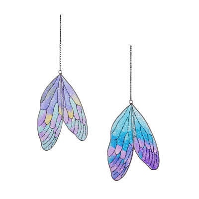 9"H Hanging Fairy Wings Decor
