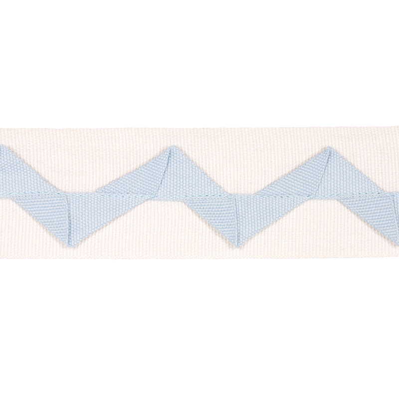 Schumacher x Mary McDonald Lazare Applique Tape, Sky/Ivory
