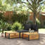 Abniel Rectangular Solid Wood Metal Outdoor Coffee Table - 68 cm W 68 cm D