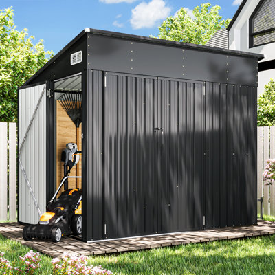Remise de rangement en métal avec trois portes