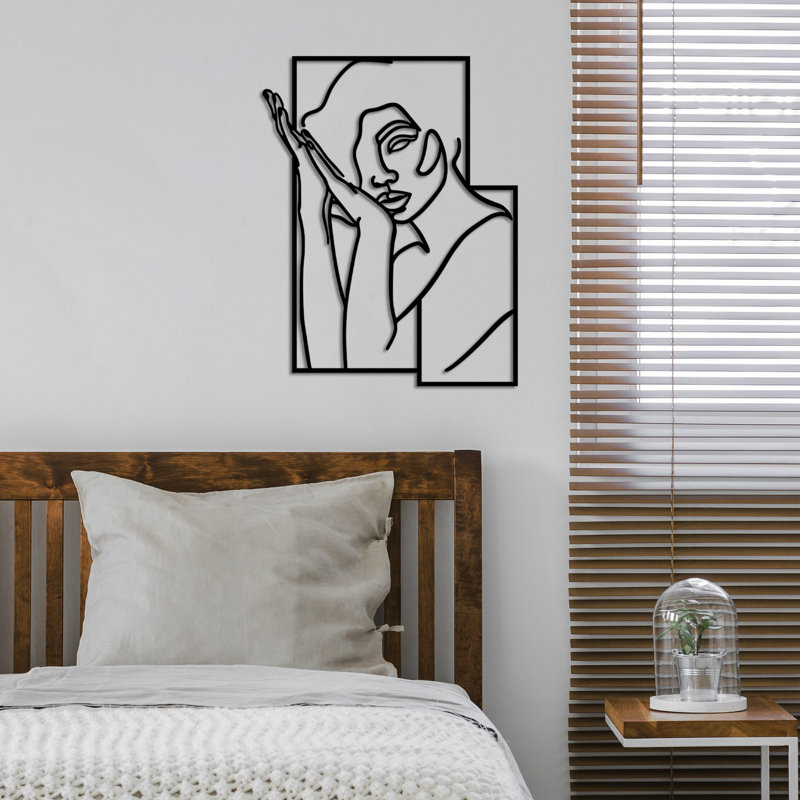 Accessoire mural décoratif en métal, H 15 po x l 19,70 po x P 0,80 po