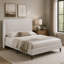 High Headboard Queen Size Bed Frame with 12-Slat Support, Easy Assembly, Chenille Upholstery, No Box Spring Needed-134273786