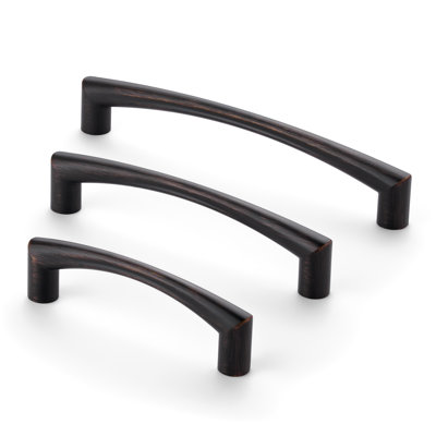 New Collection 5" (128mm) Center to Center Oil Rubbed Bronze Modern Curved Arch Cabinet Drawer Pulls  