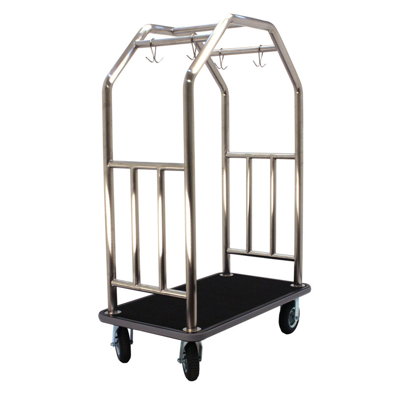 Chariot utilitaire, H 71 po x l 48 po x P 27 po, Acier inoxydable