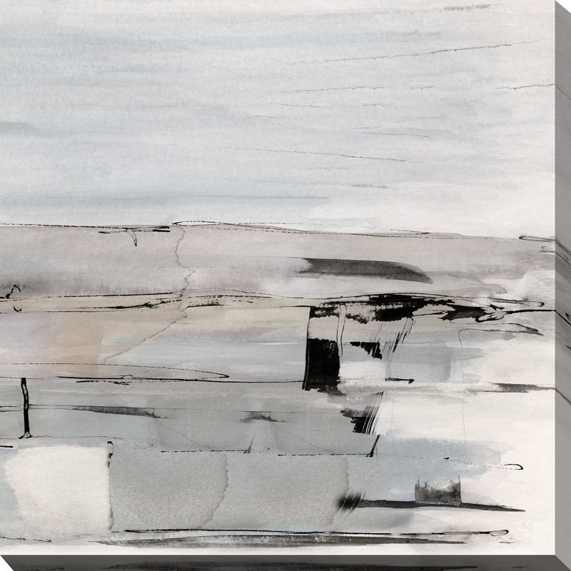 «Faraway Field» par Susan Jill - Peinture, L 18 po x H 18 po, Toile tendue