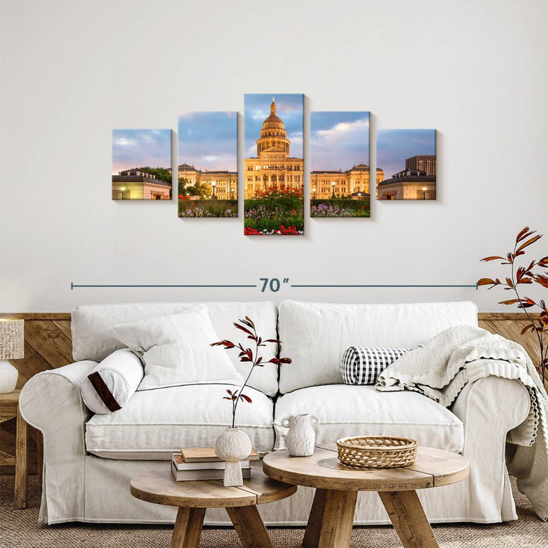 Blooming Texas State Capitol, H 24 po x l 55 po