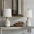 19.75'' Small Ceramic/Metal Table Lamp (Beige) - Modern Funky Accent Table Lamps For Bedroom Bedside/Nightstand, Living Room & Desk-1948968269