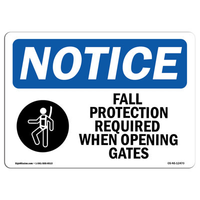 Protection contre les chutes requise