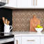 Self Adhesive Vinyl Splashback Wall Panel Sticker Tile Peel Stick 100x50 cm Brown abstraction