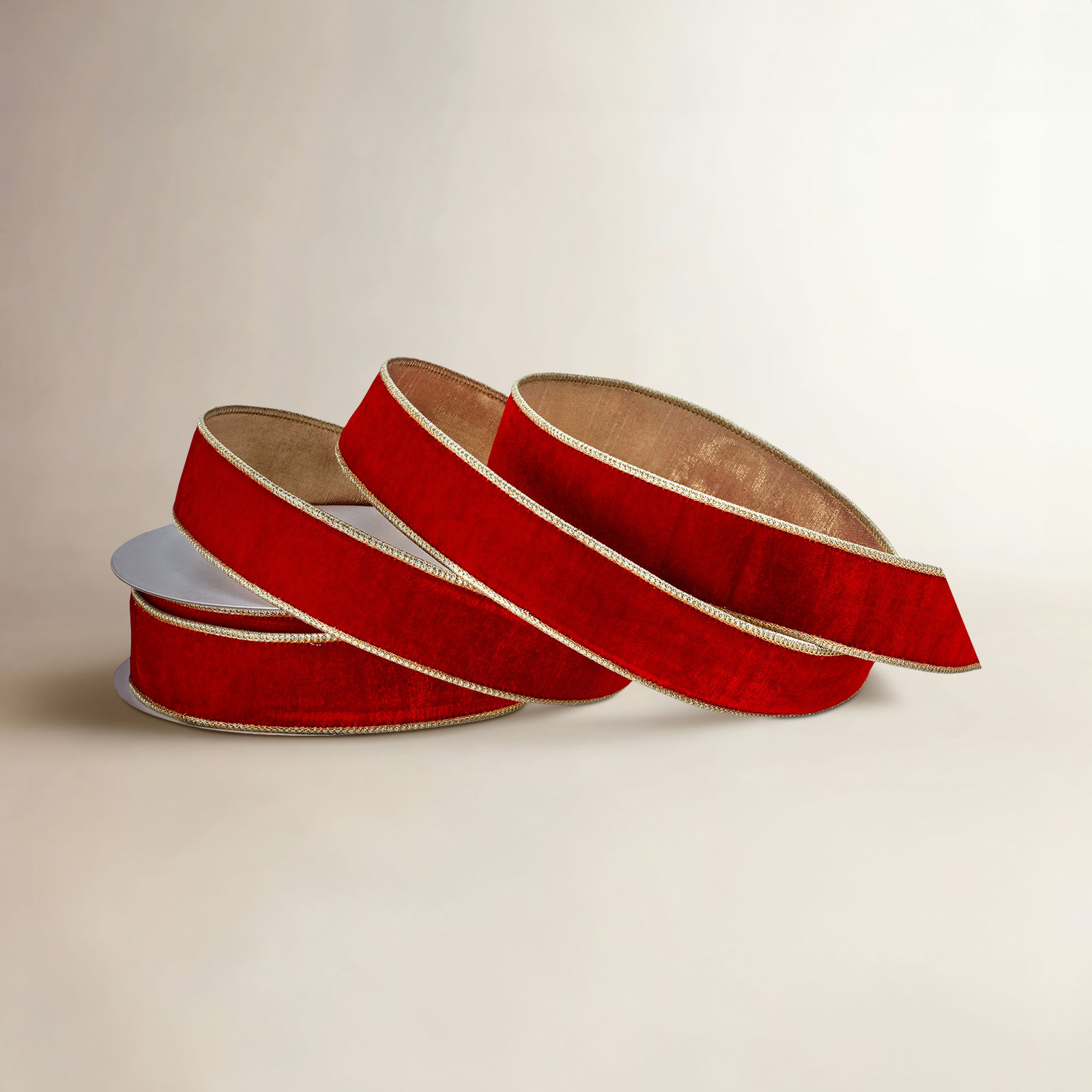 CRIMSON CHRISTMAS Crimson 360" Velvet Ribbon