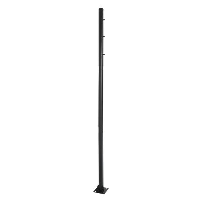 Poteau de voile d'ombrage robuste en acier galvanisé de 3 m (9,8 pi) avec 3 anneaux réglables pour terrasse, jardin et piscine.