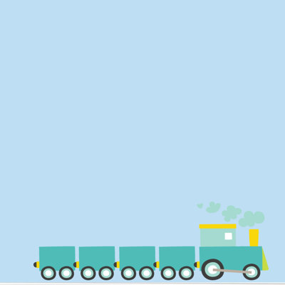 Décalcomanie murale train choo choo