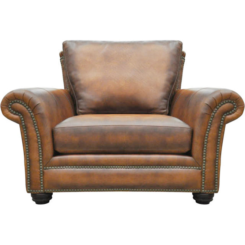Fauteuil en cuir fleur l 47 po Jhalen