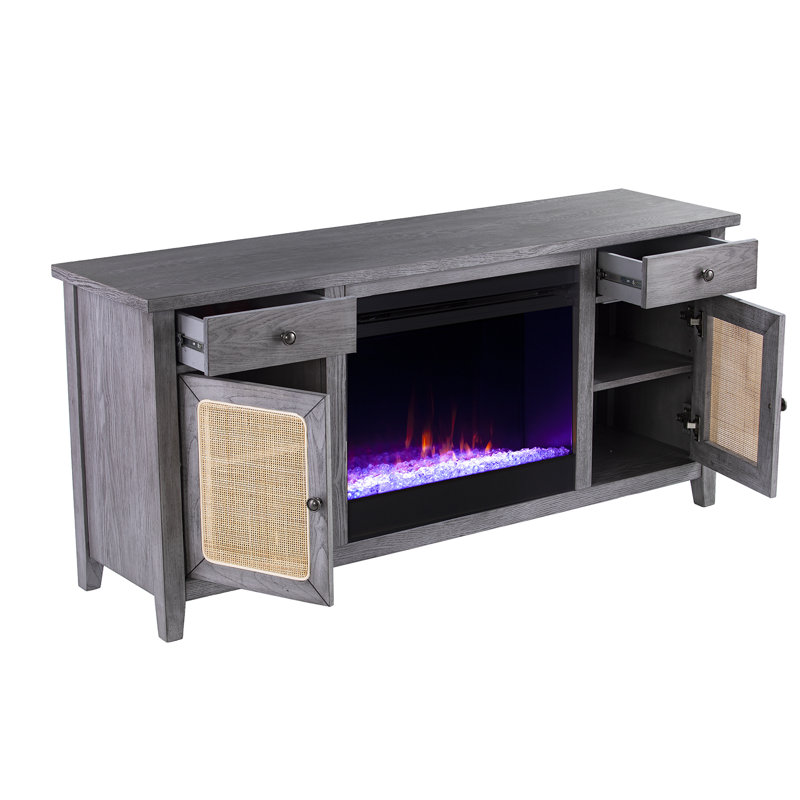 Clubmoss Colour Changing Fireplace with Media Storage