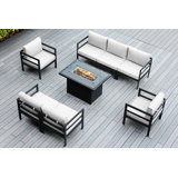 Josmar 7 - Person Patio Conversation Sets with Cushions