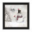 2 décorations murales d'hiver - Paix sur terre, décoration encadrée noire, salon, chambre à coucher, bois de qualité + ornement artisanal, ornement,