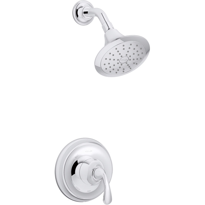 Forte Sculpted Rite-Temp Shower Trim With 1.75 Gpm Showerhead, Polished Chrome