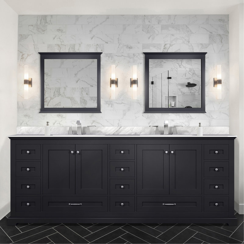 Meuble-lavabo double (armoire seulement), Espresso