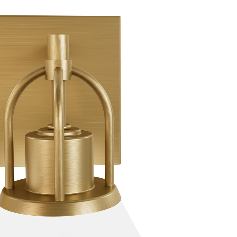 Luxe Gold 27.25" Dimmable 3-Light Vanity with White Glass Shades