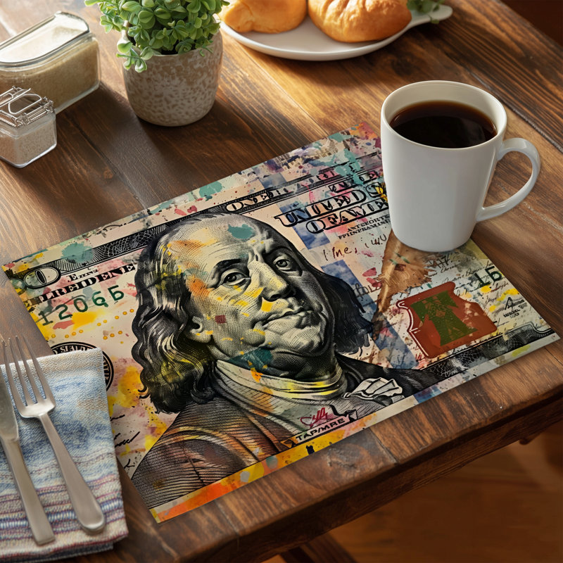 Franklin White Polyester Placemat | Home Decor Elegance