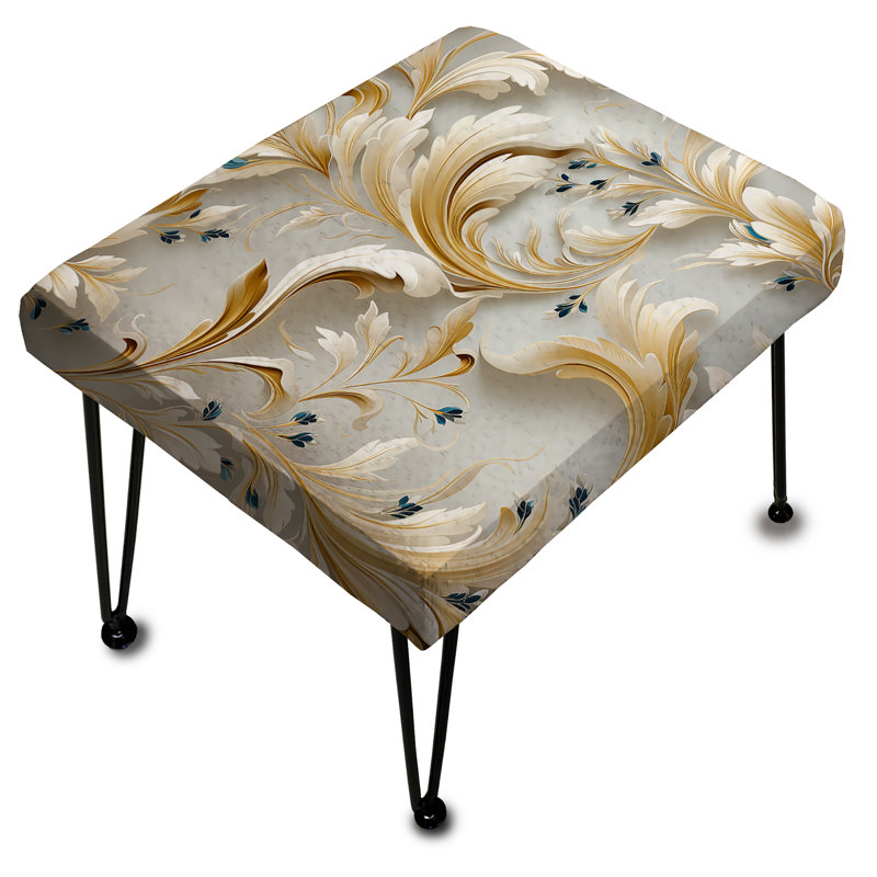 Repose-pieds rectangulaire rétro Elegance