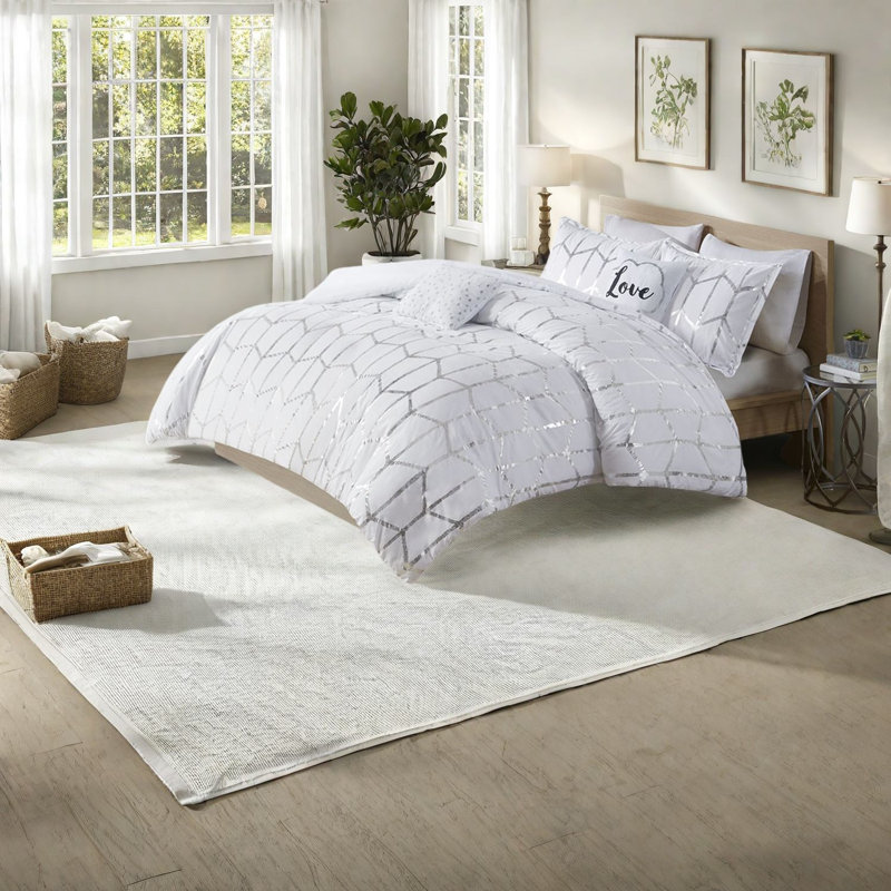 Ensembles de literie en microfibre ultra doux, simple TG métallique moderne pour la maison