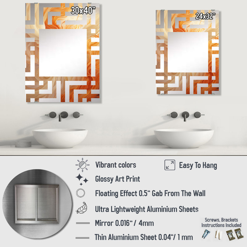 Halma Rectangle Mirror, 32" x 24"