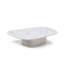 Jade Low Coffee Table with Calacata Marble