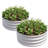 2Pcs 32.08"*11.4" Tall Round Raised Garedn Bed,Metal Raised Beds For Vegetables, Outdoor Garden Raised Planter Box, Backyard Patio Planter Raised Beds For Flowers, Herbs, Fruits Silver
