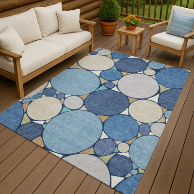 Tapis géométrique intérieur / extérieur lavable à la machine Chantille ACN2516