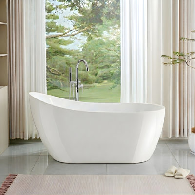 Baignoire de trempage autoportante en acrylique Amara