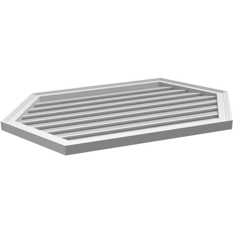 Évent horizontal fonctionnel à pignon en uréthane à surface horizontale Signature, H 26 po x l 42 po x P 1,5 po