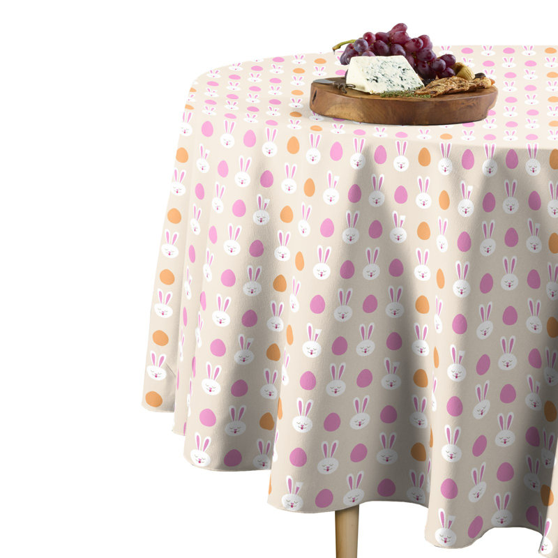 Sywen Geometric Round Tablecloth, 84" x 84"