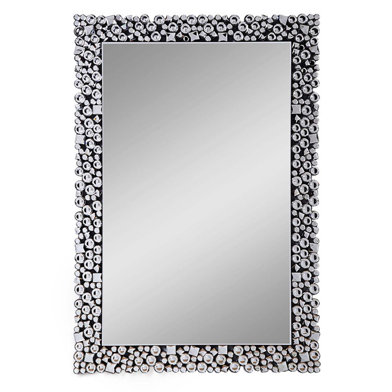 Kachina Accent 31"x47" Mirror, Mirrored & Faux Gems, 47" H x 31" W 