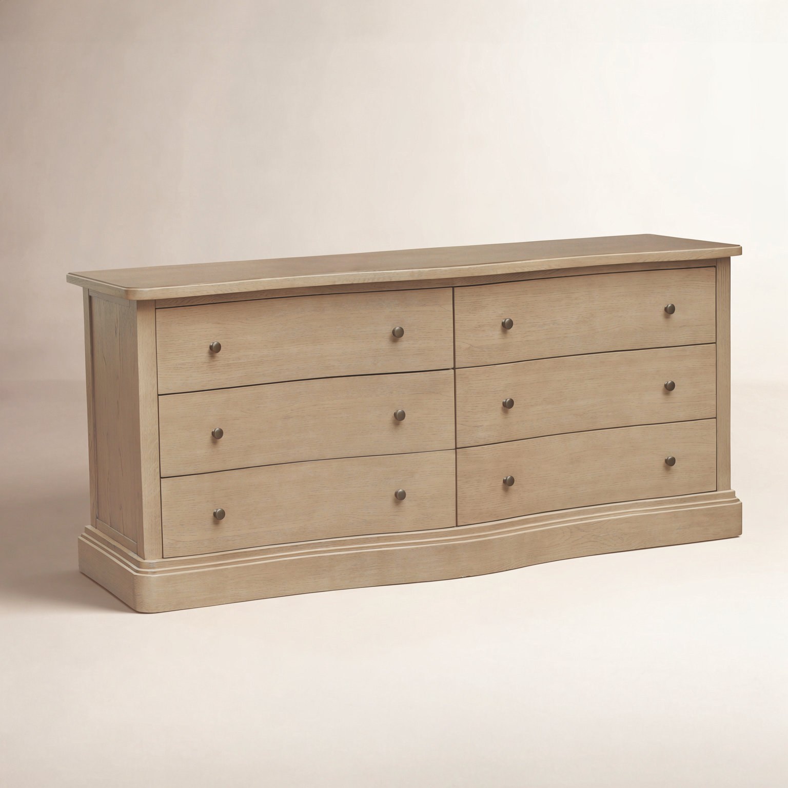 Clarence 6 Drawer Dresser Warm, Natural
