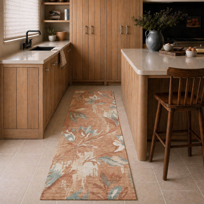 Tapis floral intérieur / extérieur lavable à la machine Chantille ACN2951