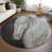 Machine Washable Indoor/Outdoor Xhevrie Ivory Rug-112028996