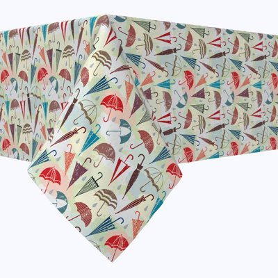 Square Tablecloth, 100% Cotton, 52X52", Calling For Rain