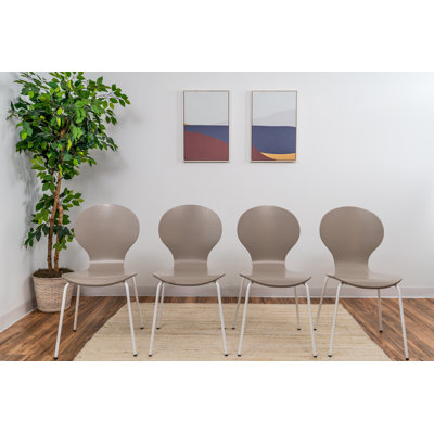 Ensemble de 4 chaises de salle à manger Kassius avec pieds chromés