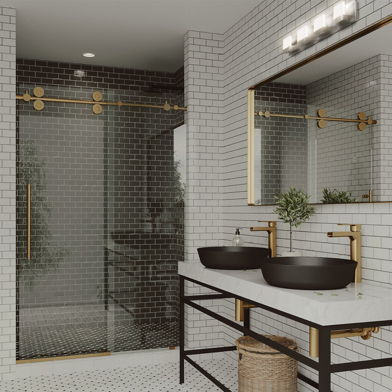 Éclairage pour salle de bain 4 lumières à DEL en nickel Artina, 3500K