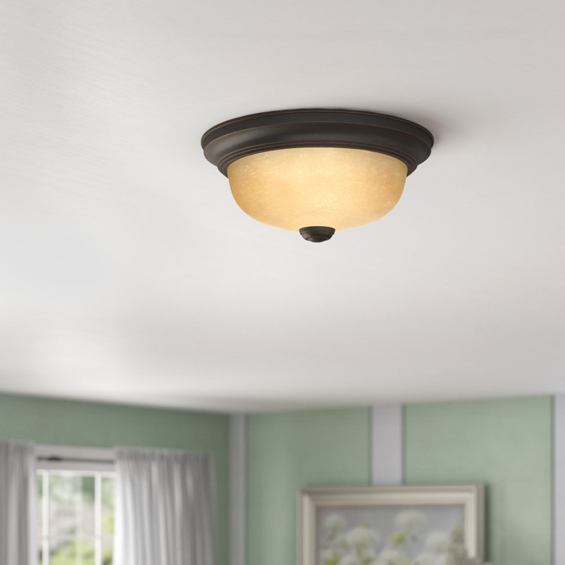 Madelyn Glass Flush Mount, 4.875" H x 11.375" W / No
