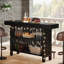 Unité de bar 63 po Modern Home - Mini table de bar à 2 niveaux avec repose-pieds