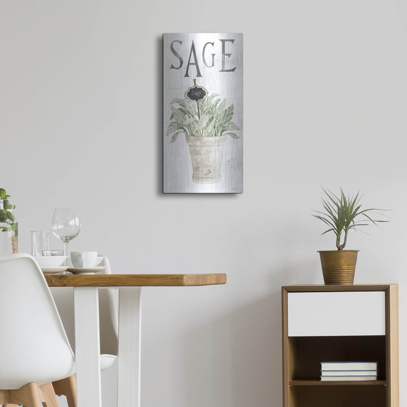 «Sage» par Cindy Jacobs, art mural en métal Gracie Oaks, H 48 po x l 24 po