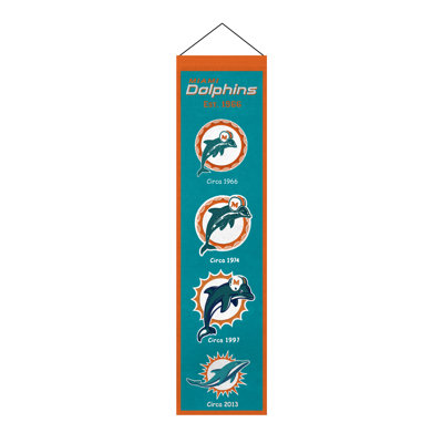 Décoration murale NFL Miami Dolphins Heritage | 8 x 32