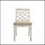 Ensemble de 2 chaises contemporaines larges en tissu avec coussin Havanna