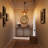 Plug-in Pendant Light with Petal Glass Shade, Vintage Hanging Light with Cord-1158936268