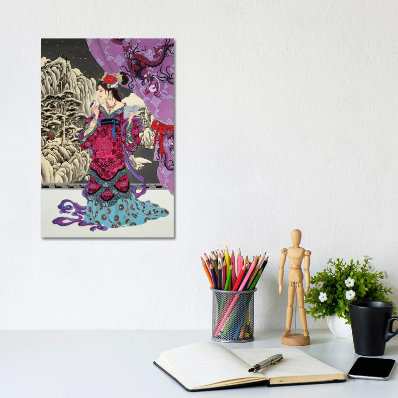 Black Jade - Painting on Canvas, 20.32 cm H x 30.48 cm W, Wrapped Canvas