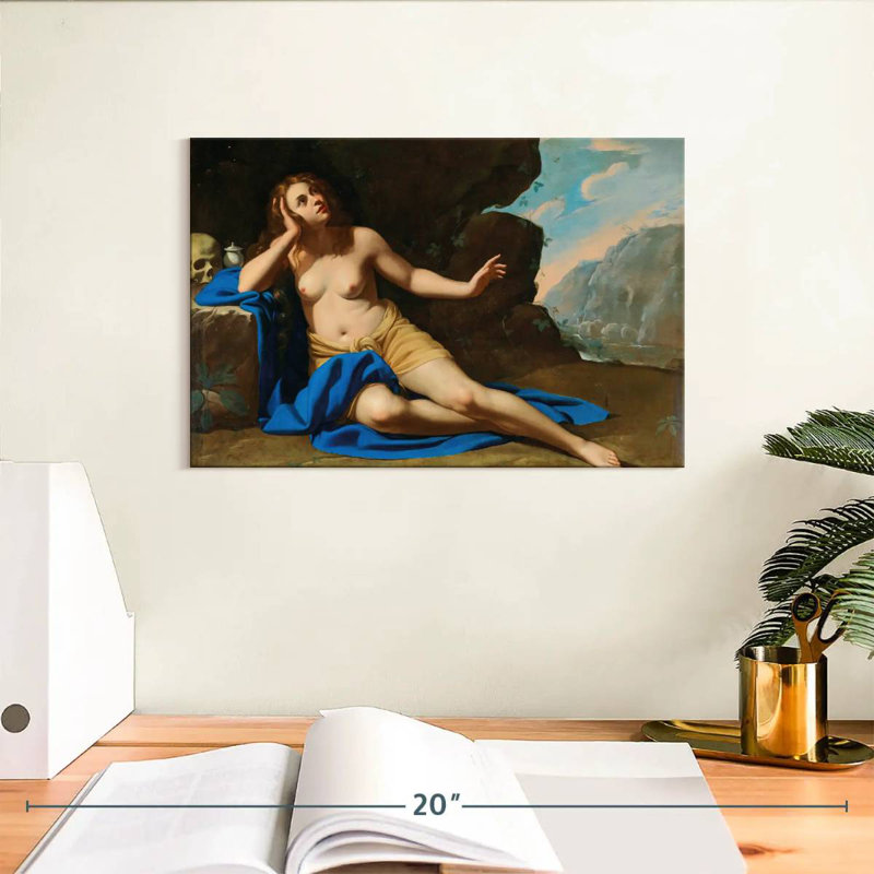 Adella Mary Magdalene en extase 1654, H 8 po x l 12 po