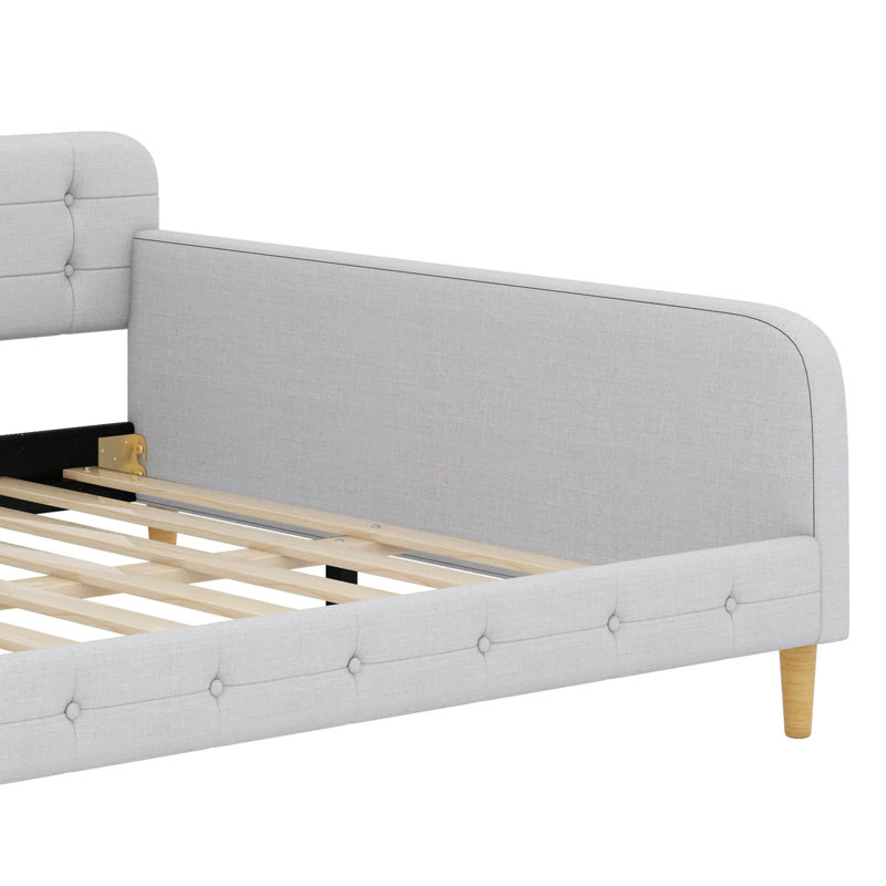 Lit de jour revêtu de tissu d'ameublement, Lit double, Beige
