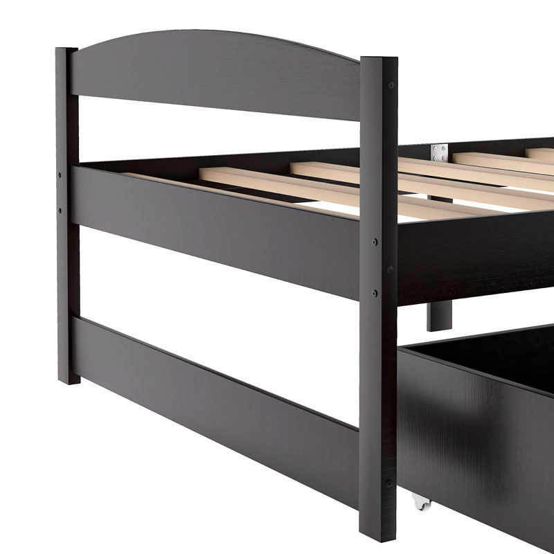 platform bed with drawers, Espresso
